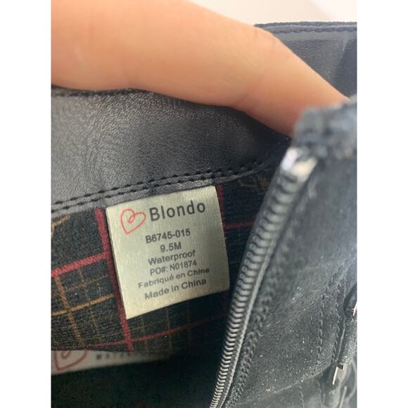 Blondo Women's Reilly Waterproof Boots Block Heel Almond Toe Black Size 9.5M - Picture 7 of 8